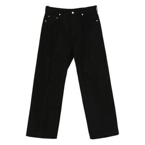 RICK OWENS Men's Wide Leg Denim Trousers Men BLACK Pants